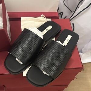 Bally Black Sandals with Wide Strap and Sporty Design